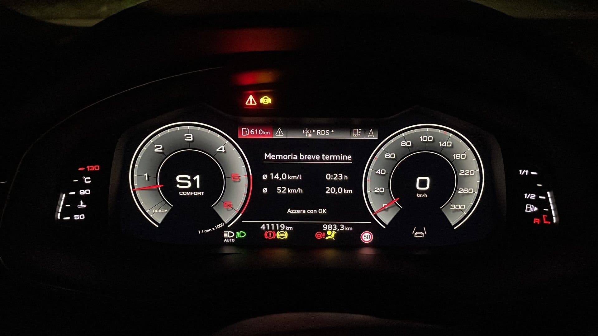 Photo here shows the same Audi, with a repaired and updated Virtual Cockpit – as good as new!