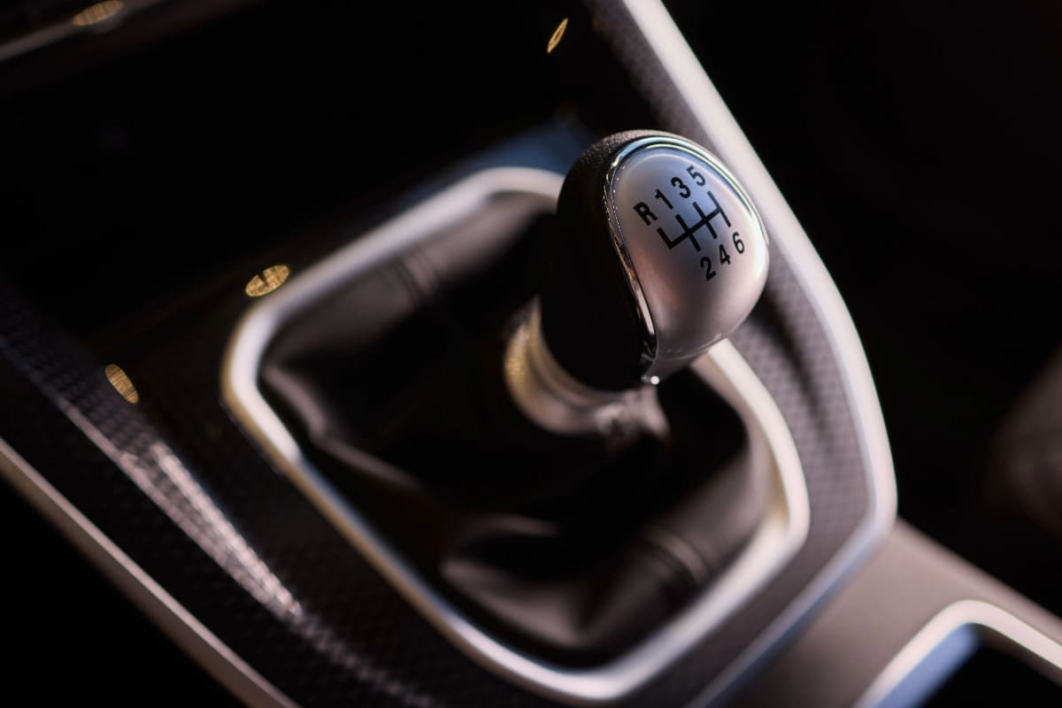 Close up of a VAG group vehicle gear shifter